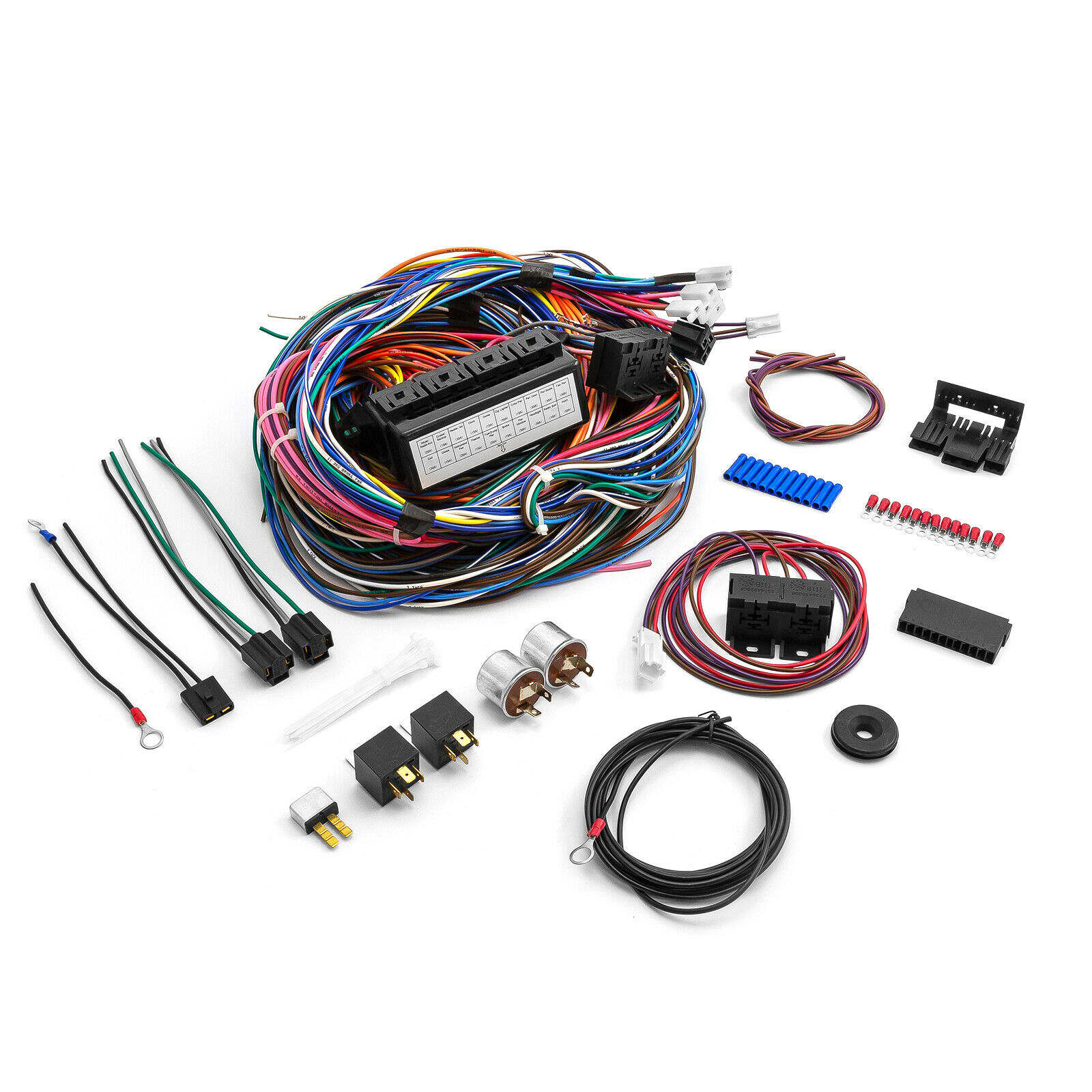  Details about  Universal 20 Circuit Wiring Harness Kit Street Rod Hot Rod Race Car